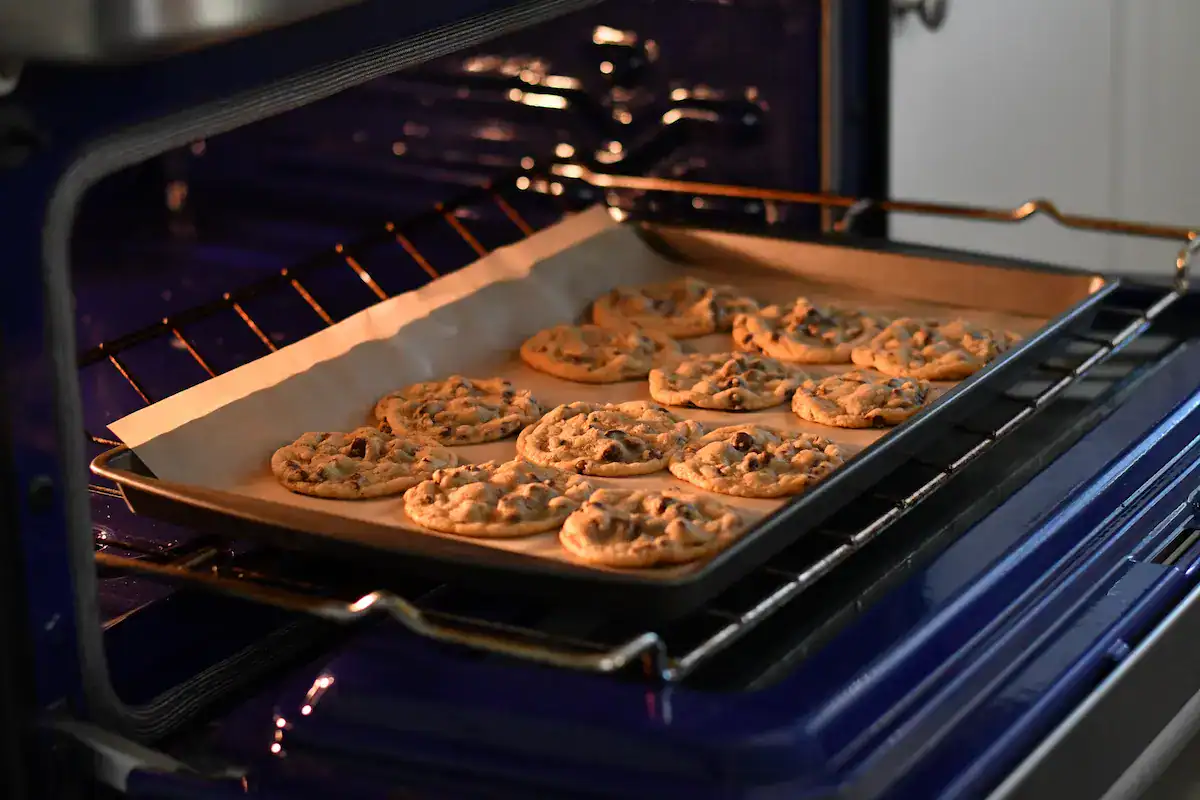 Chocolate chip cookies in my over in Garland, Texas